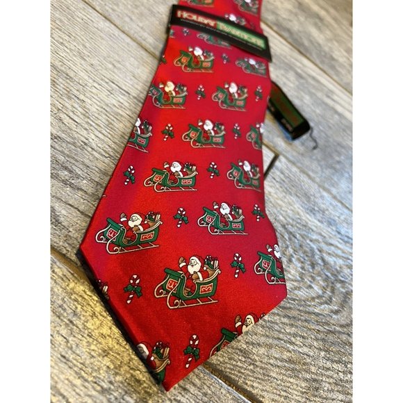 NWT Santa Claus Tie Traditions Hallmark Design Collection 100% Silk Christmas - Picture 6 of 8
